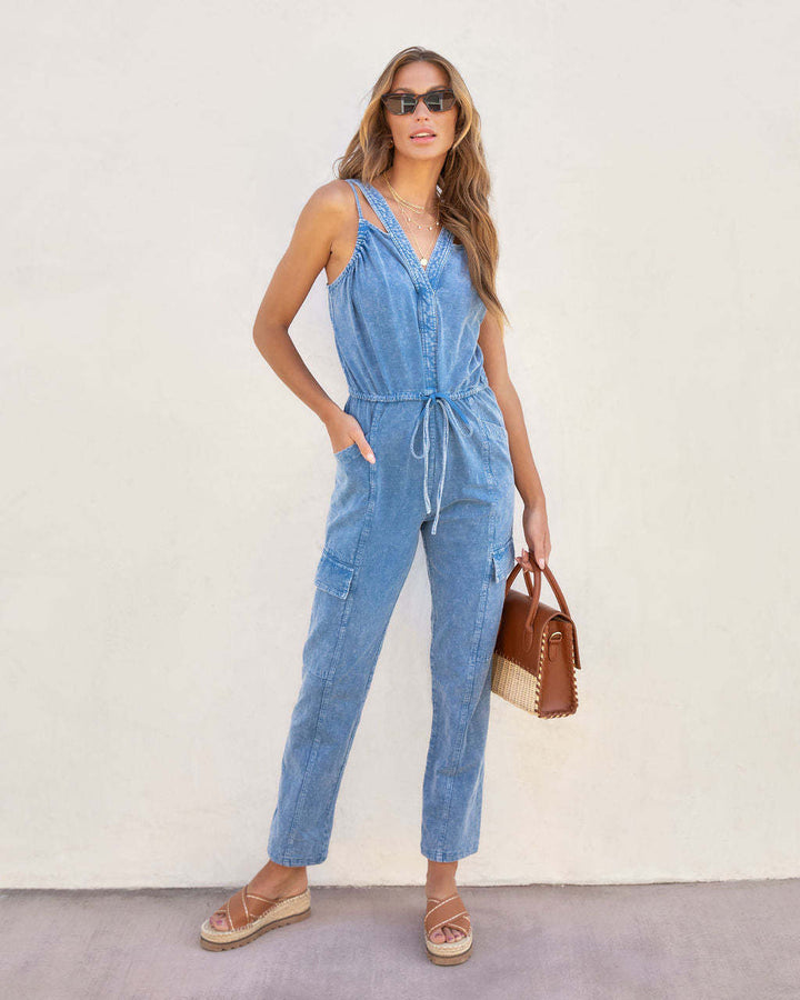 Dame Casual Jumpsuit med praktiske lommer Stilla