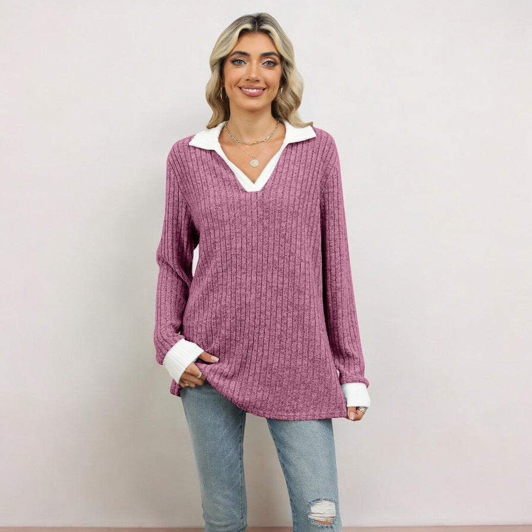 Stilla | Klassisk Bluse Med Lange Ærmer