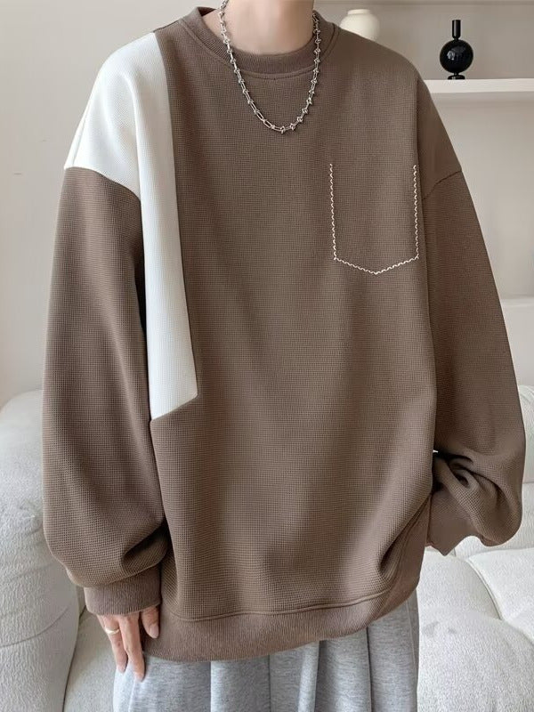 Herrer afslappet sweatshirt med unikt design og praktisk brystlomme Stilla