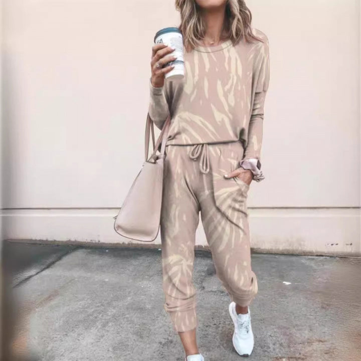 Femme Langærmet Tie-Dye Lounge Sæt Stilla