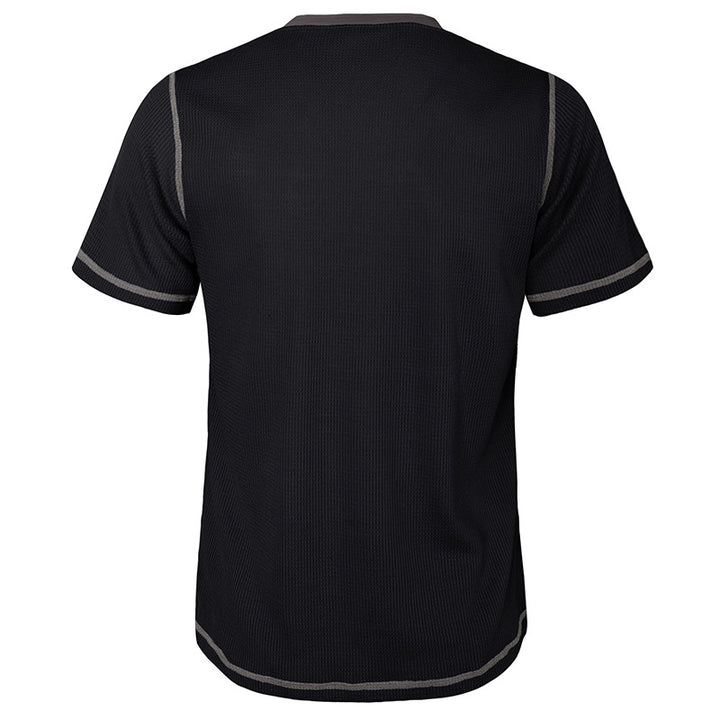 Herre kortærmet Henley-shirt med kontrasterende designelementer Stilla