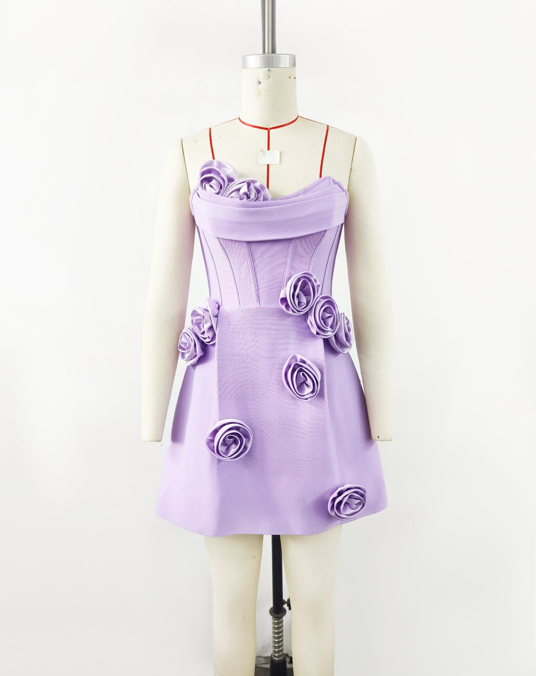 Dame Stil elegant Cocktailkjole med dekorative stofblomster Stilla
