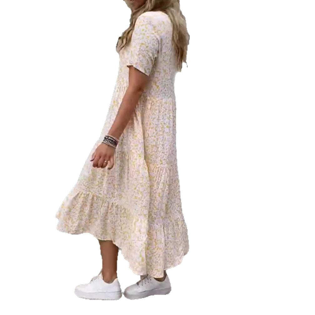 Dame maxikjole med floral design og komfortabel pasform Stilla