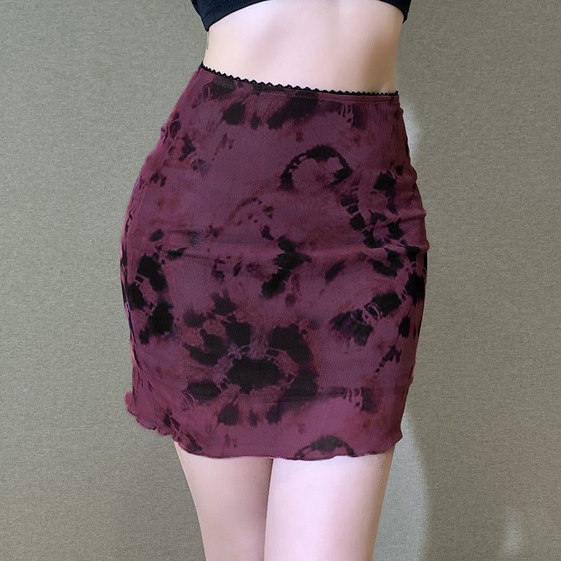Dame Midi-nederdel i moderne batikdesign Stilla