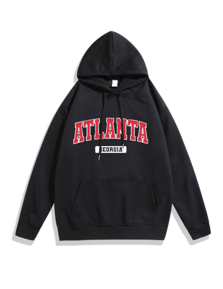 Kvinders hoodie med stilfuld Atlanta print Skovae