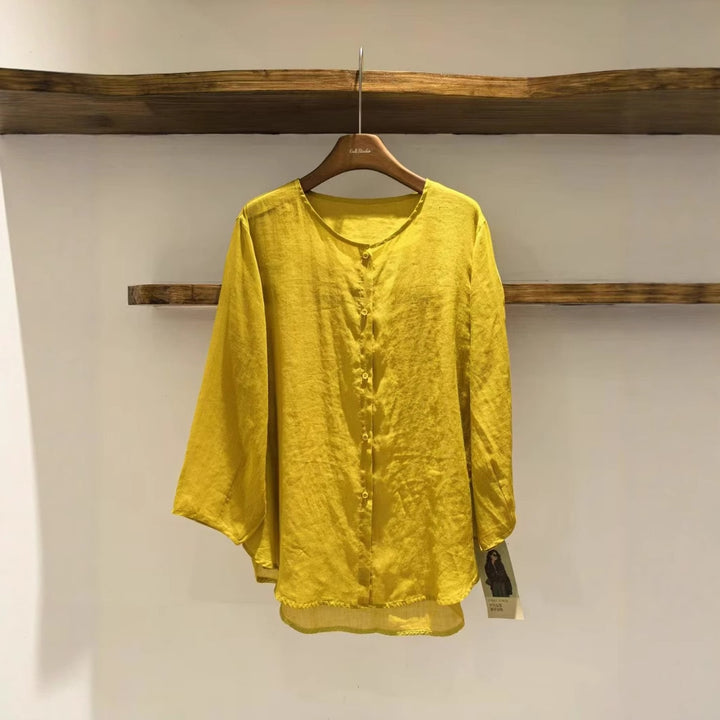 Femme Let Knaplukning Tunika-Bluse Stilla