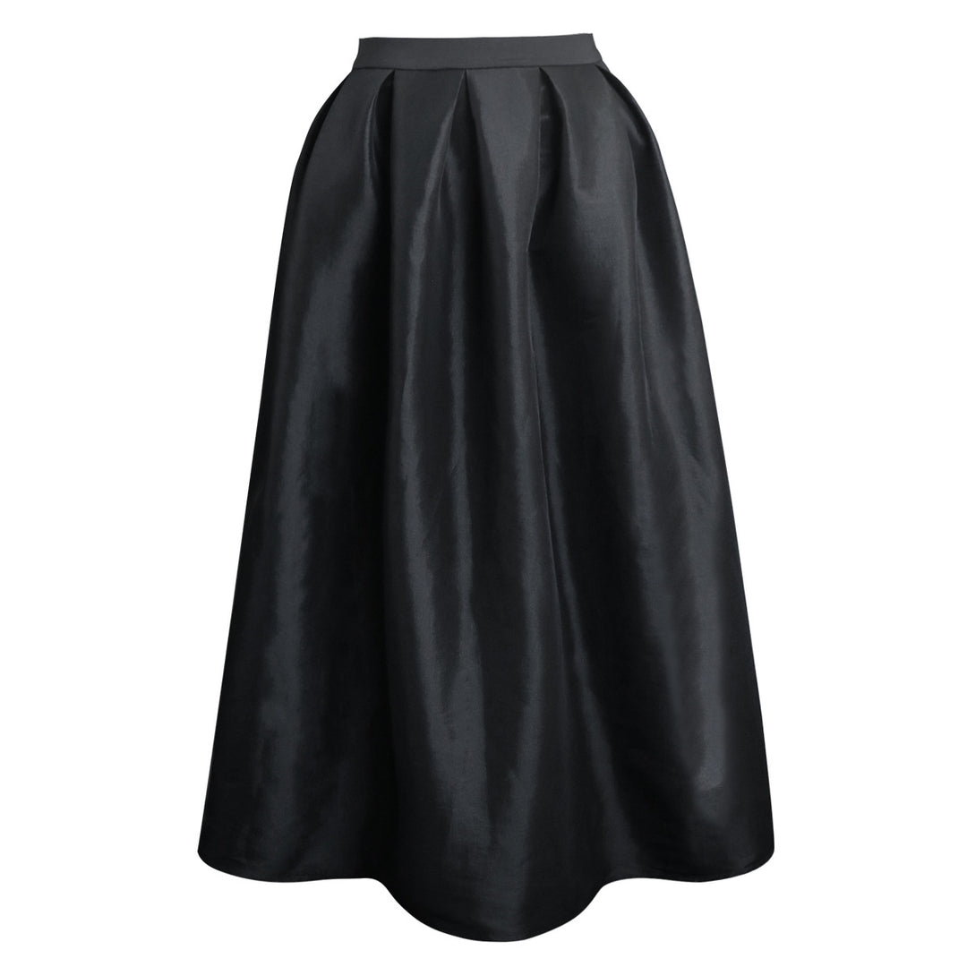 Dame elegant Maxi-nederdel med voluminøst plisseret design Skovae