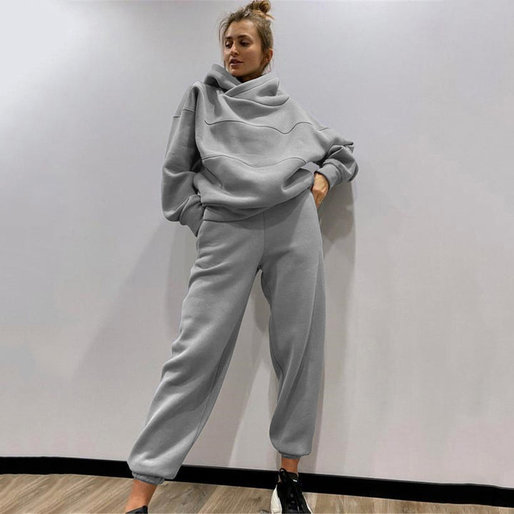 Dame afslappet sweatpants sæt med oversized hættetrøje Stilla