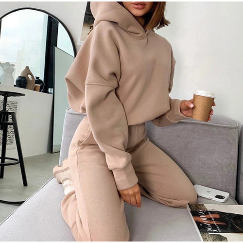 Stilla | Afslappet hætte sweatshirt to-dels sæt