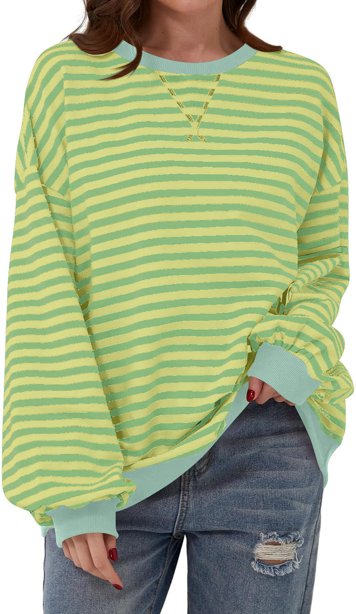 Stilla | Casual, Stribet Pullover Med Løs Pasform