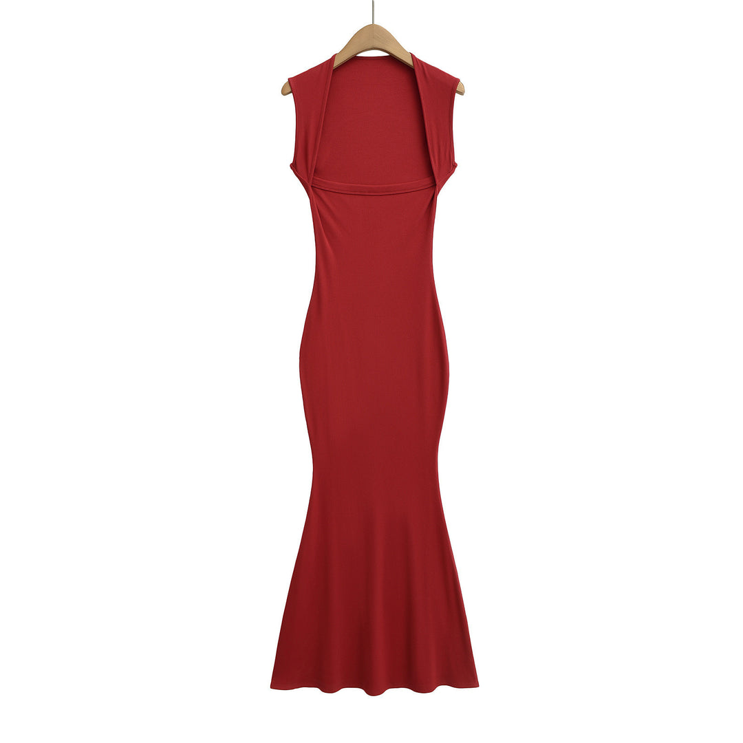 Femme Korte ærmer Rib Maxi kjole Stilla