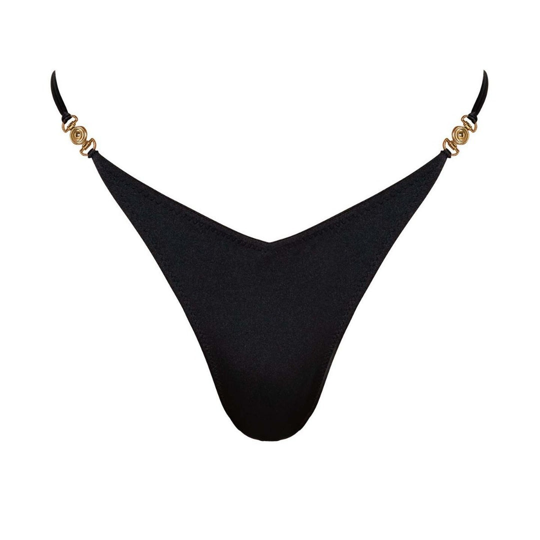 Dame Triangel-Bikini med skinnende materiale og raffineret smykkedetalje Skovae