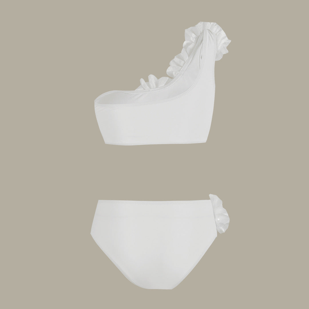 Dame bikini-sæt med blomsterdesign og moderne bandeau-top Stilla