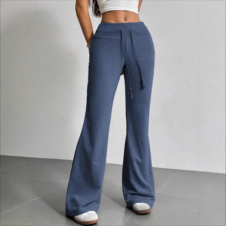 Dame brede Sweatpants med elastisk talje og snor Stilla