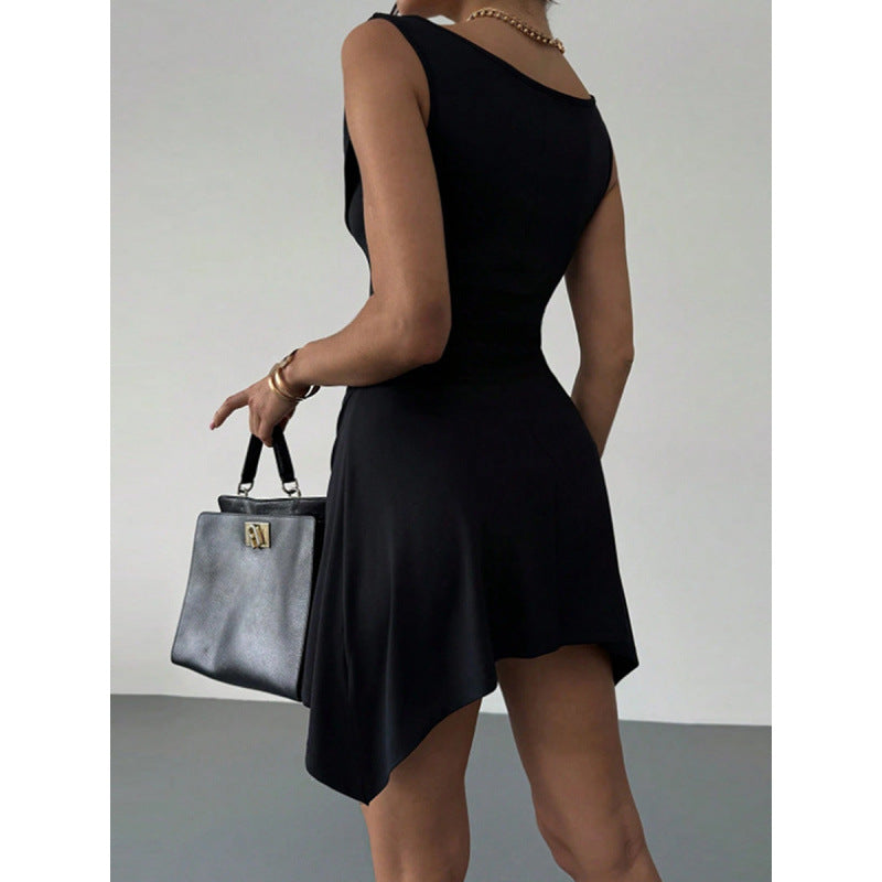 Damen Elegantes Wickelkleid mit fließendem Schnitt und tiefem Ausschnitt Skovae