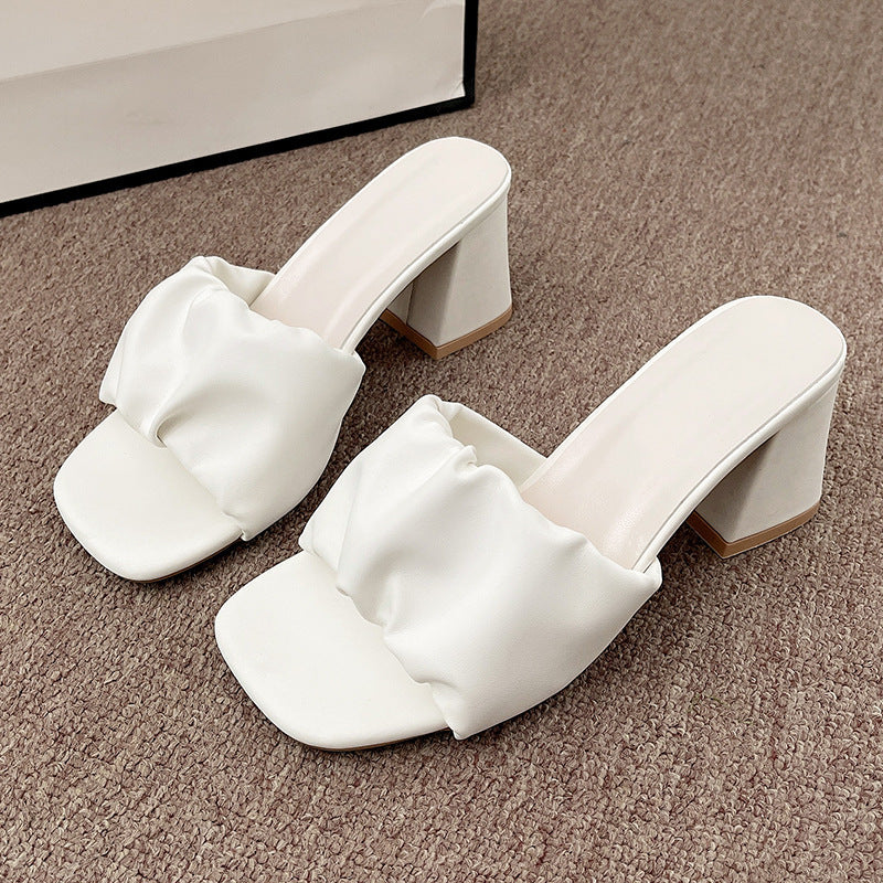 Dame Elegante og komfortable sandaler med rynkning Stilla