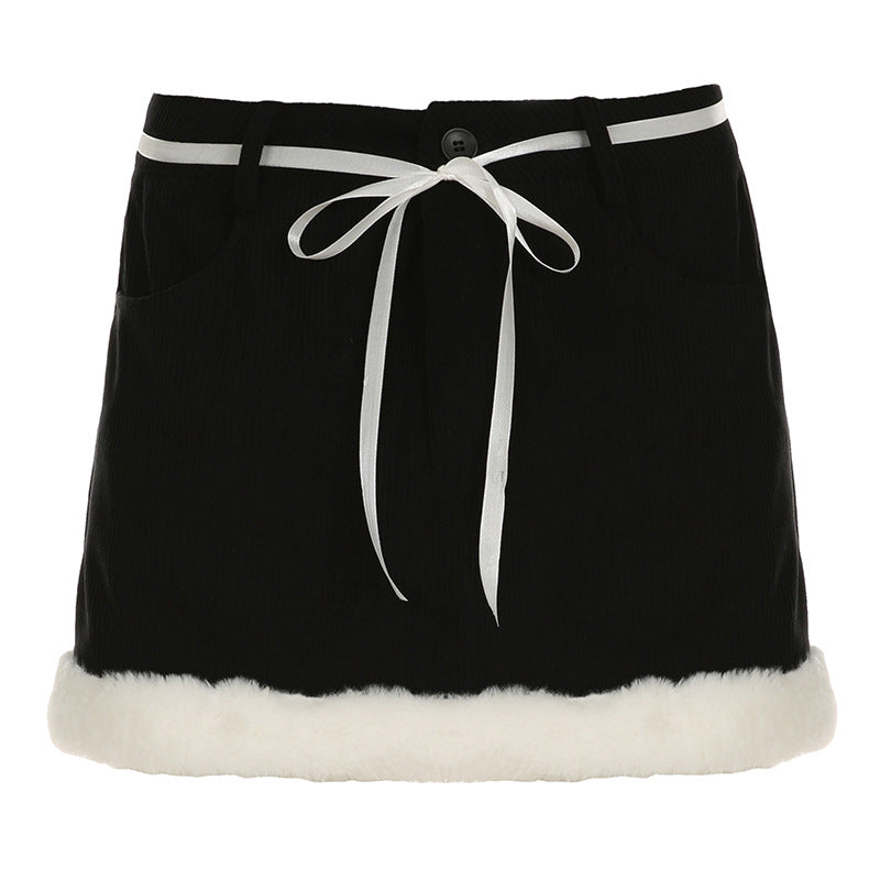 Damer cordshorts med hyggeligt fleecebånd og elegant snit Skovae