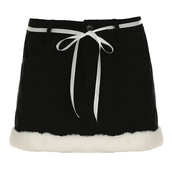 Damer cordshorts med hyggeligt fleecebånd og elegant snit Skovae