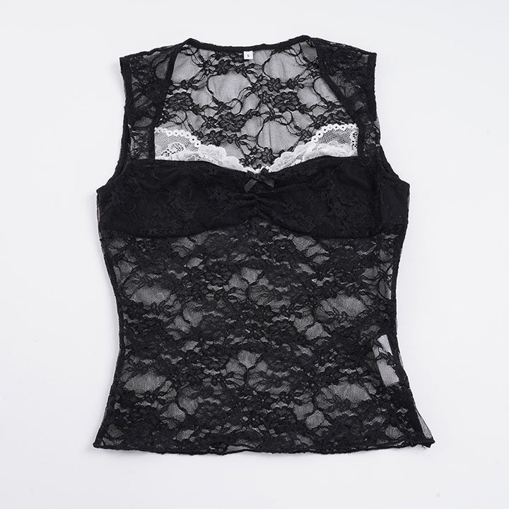 Dame Spids-Top med elegant design og forførende detaljer Skovae