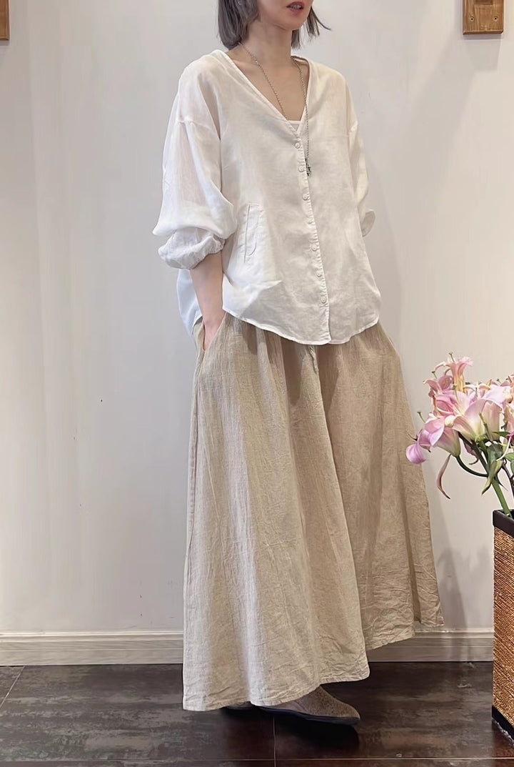 Femme Letvægts Lagdelt Maxi-Nederdel og Bluse Sæt Stilla