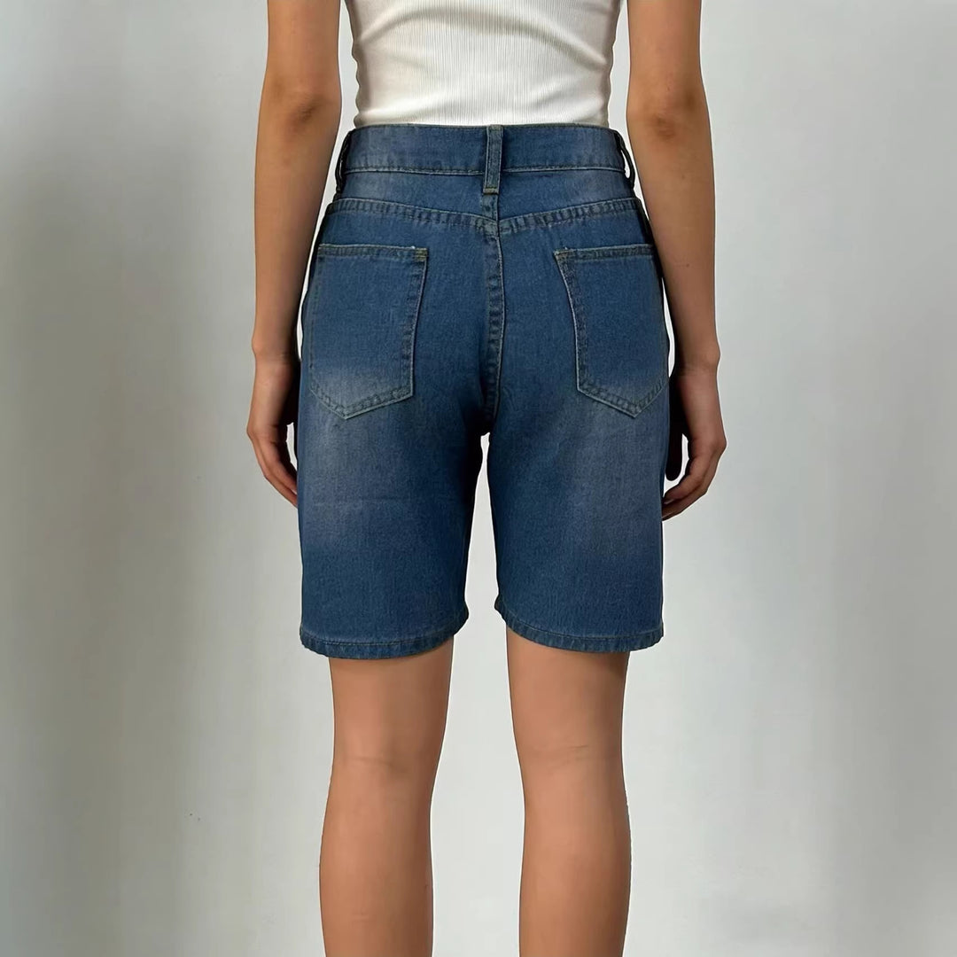 Dame figursyet cropped top med ståkrave og korte ærmer Skovae