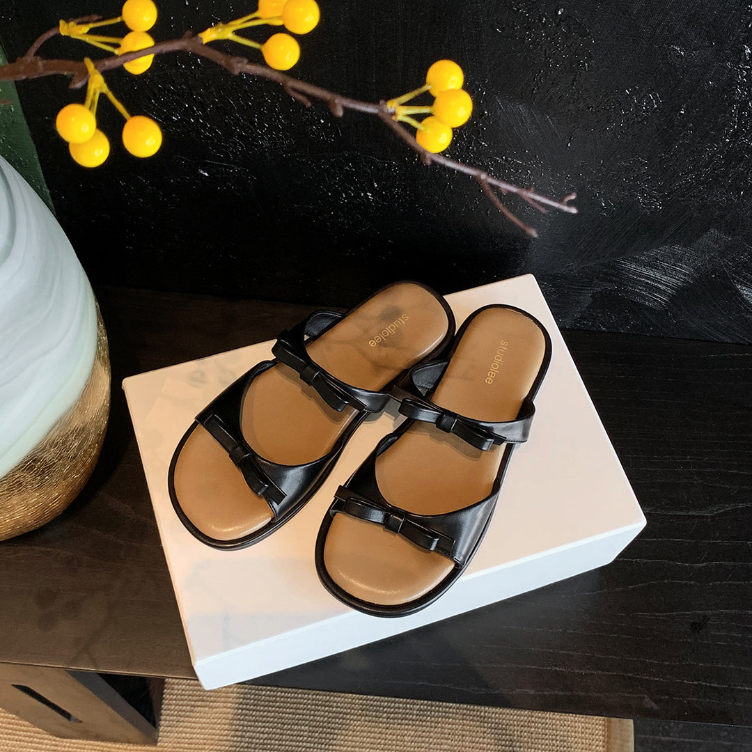 Dame elegante Slide Sandaler med justerbare spænder Stilla