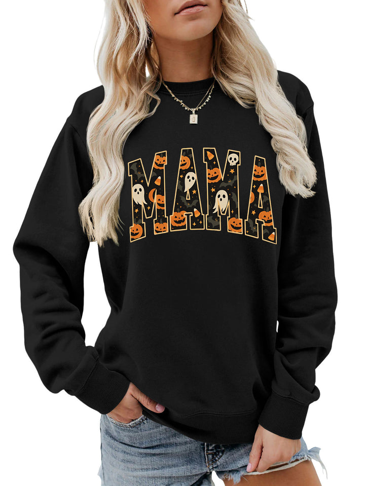 Kvinders sweatshirt med sjov Halloween design og behagelig pasform Stilla