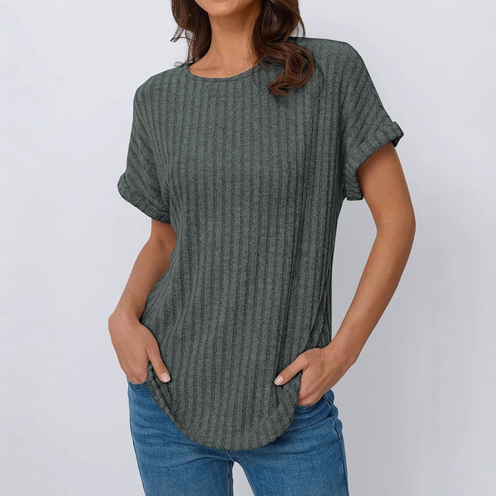 Dame Størrelse Struktur T-shirt Stilla