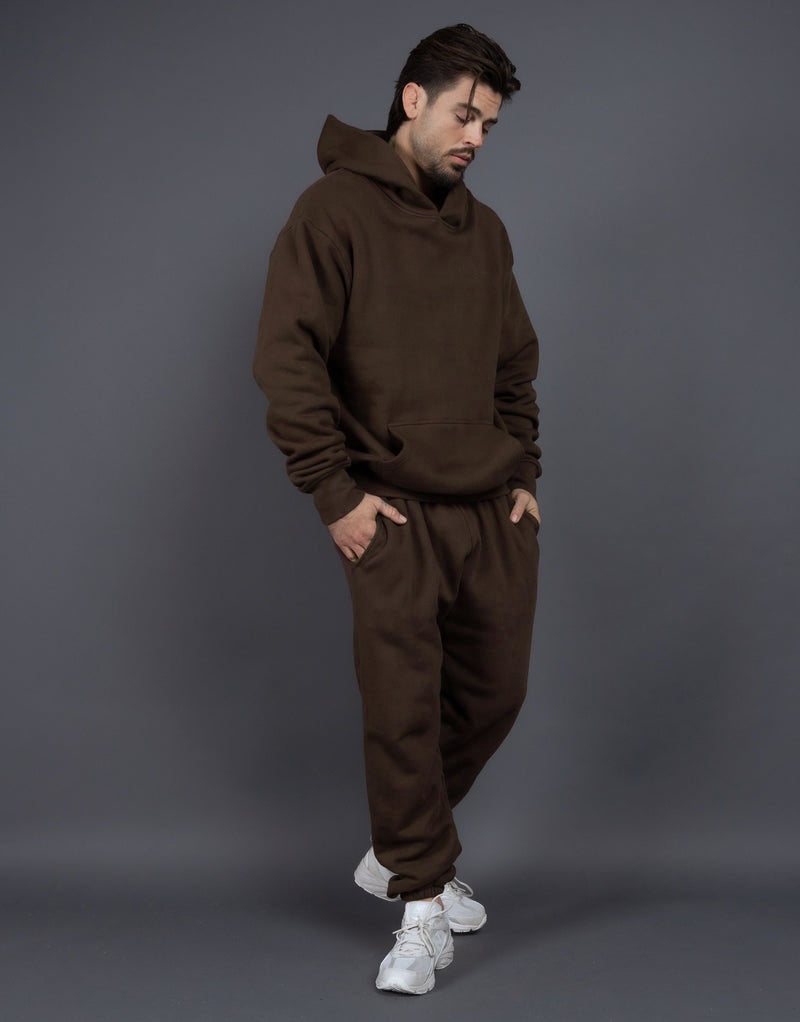 Herrer Behagelig bomulds-sweatsuit med praktiske lommer og elastisk talje Stilla
