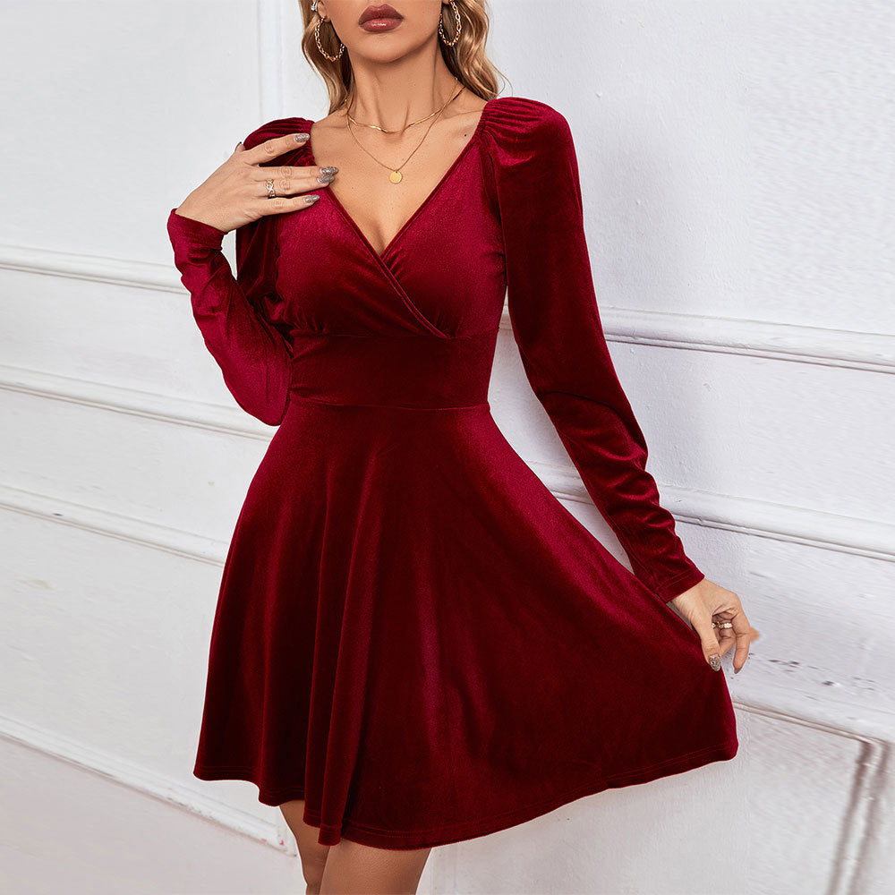 Stilla | Velour Elegant Kjole