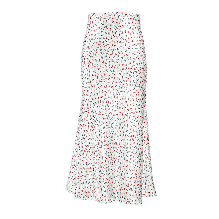 Damer Elegant Midi-Nederdel med blomsterprint og rummelig pasform Stilla