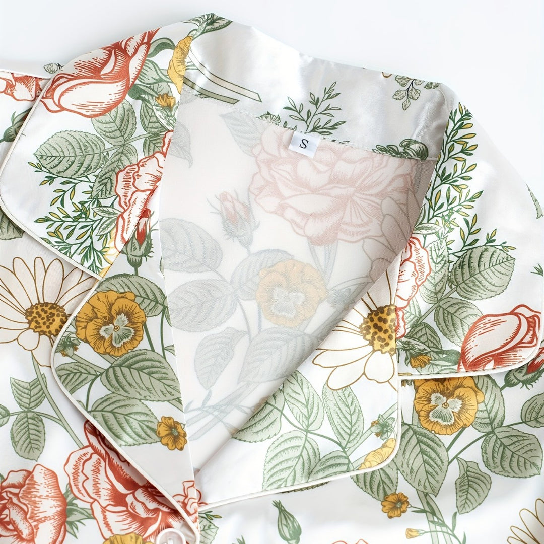 Dame blomster mønster pyjamas sæt Stilla