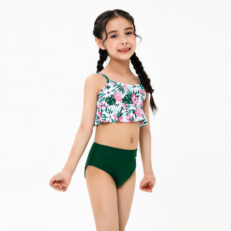 Dame bikini-sæt med crop-top og høj talje Stilla