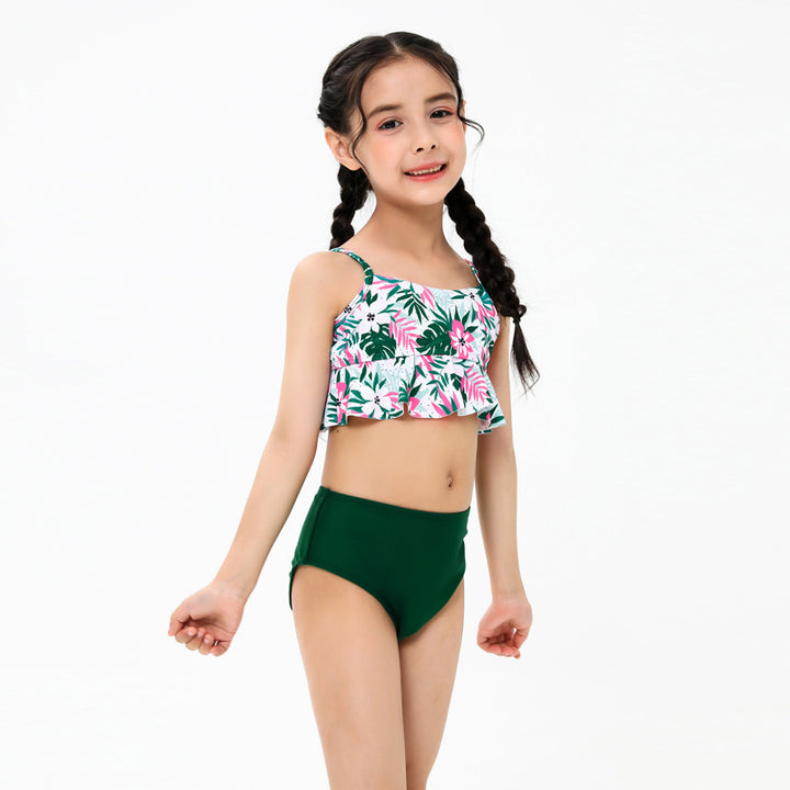 Dame bikini-sæt med crop-top og høj talje Stilla