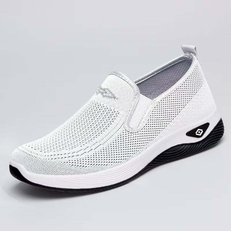 Dame Åndbare Fritidssko med elastisk Slip-On Design og komfortabel Sål Stilla