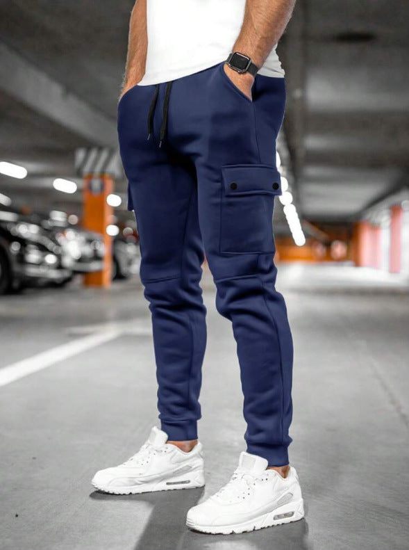 Herre moderne Cargo-joggingbukser med elastisk talje og praktiske lommer Stilla