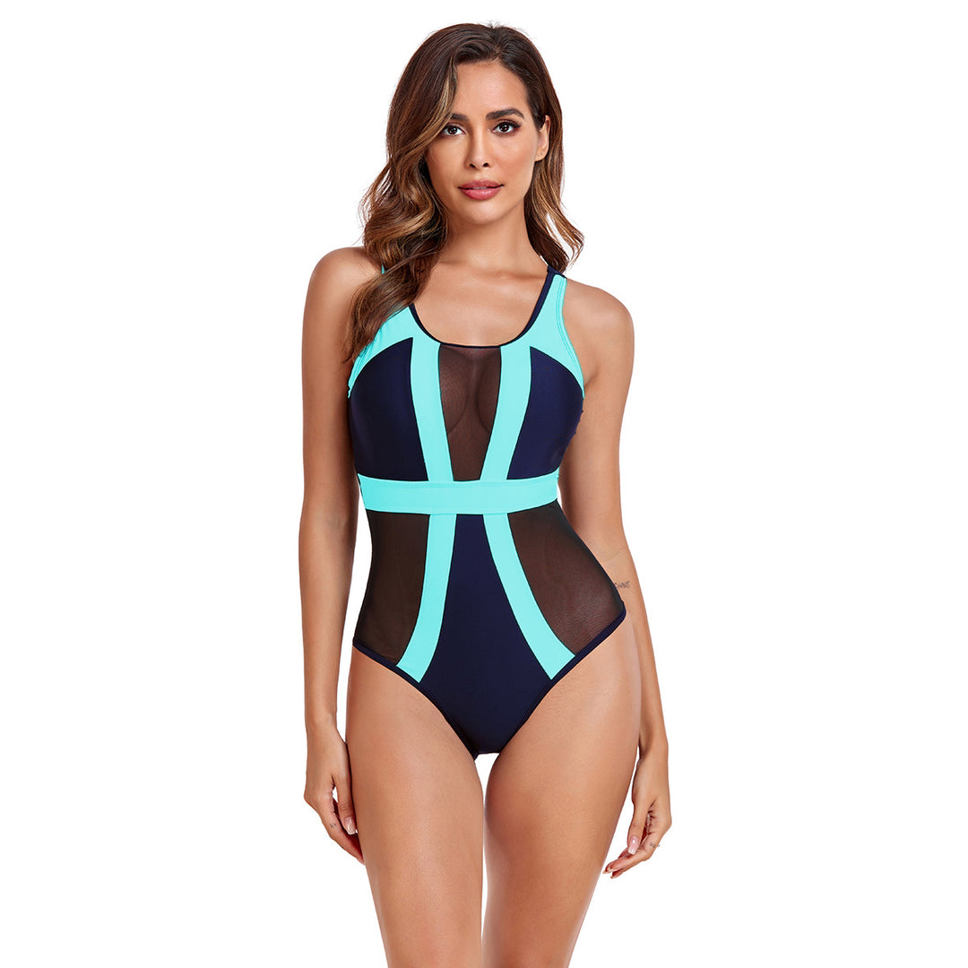 Dame Sporty Éntegreret Badedragt med moderne Mesh-design Skovae
