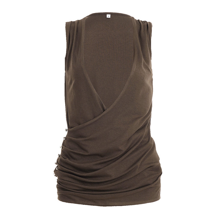 Dame Elegant og figurformet jumpsuit med dyb udskæring Skovae