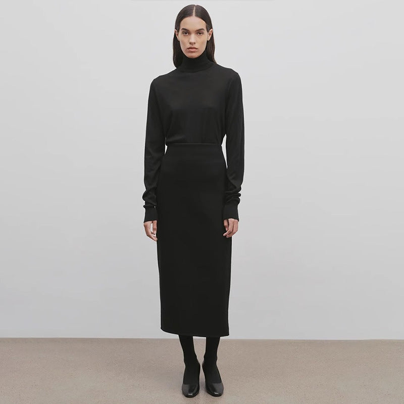 Kvindernes elegante maxi-nederdel med høj talje og minimalistisk silhuet Stilla