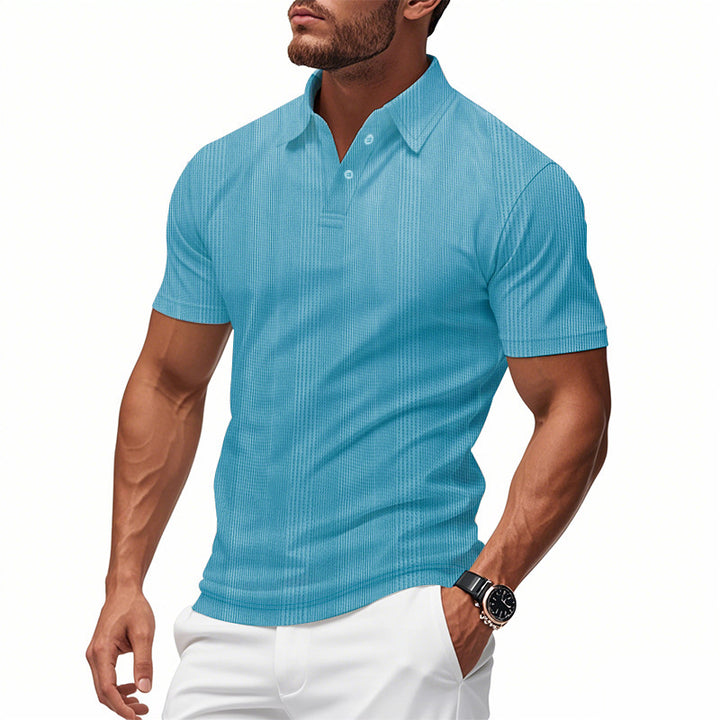 Herrer polo shirt med struktureret design og moderne pasform Stilla