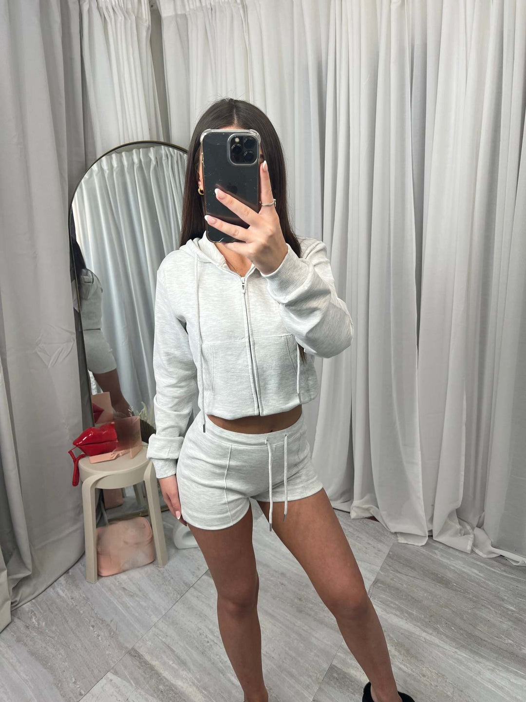 Kvinders sporty crop top og shorts sæt Skovae