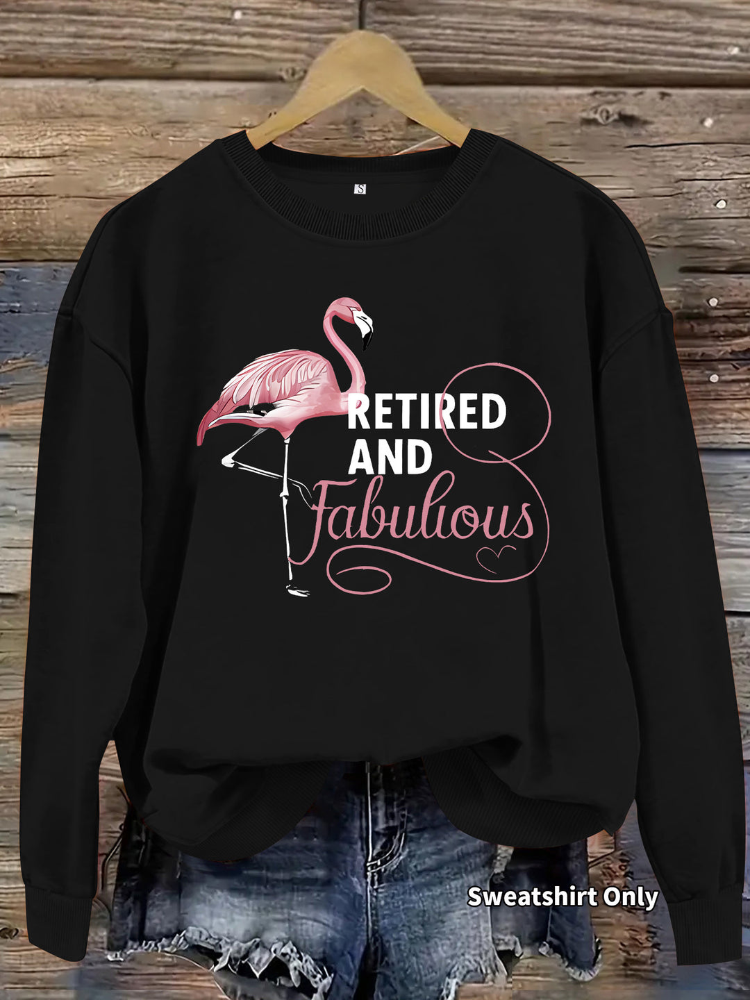 Kvinders sweatshirt med unikt flamingo motiv og inspirerende print Stilla