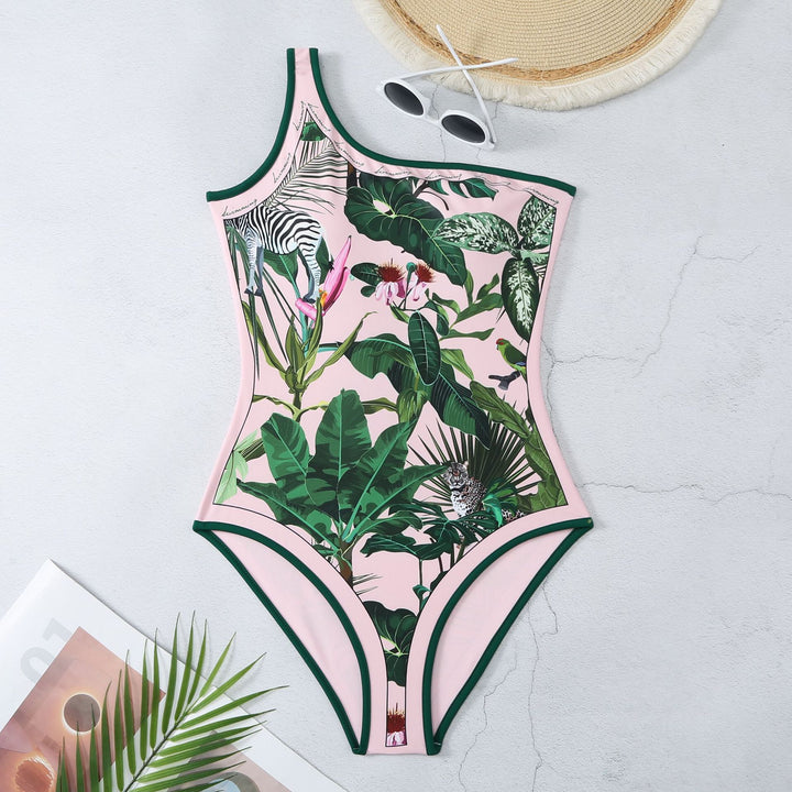 Dame strandhåndklæde med blomsterdesign og moderne indpakningsstil Stilla