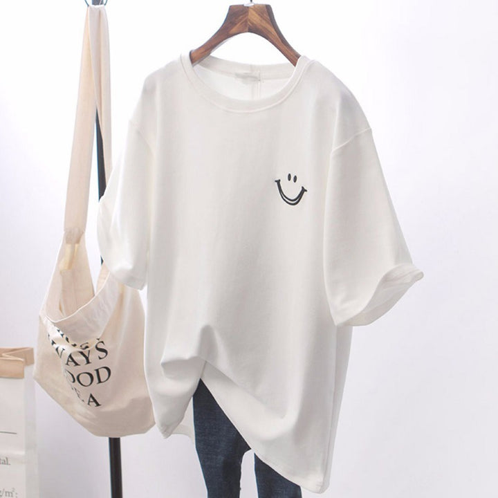 Femme Casual Graphic Smiley T-Shirt Stilla