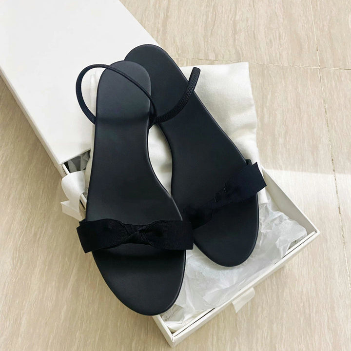 Dame Stilfulde Sløjfe-Detail Slide-Sandaler Stilla