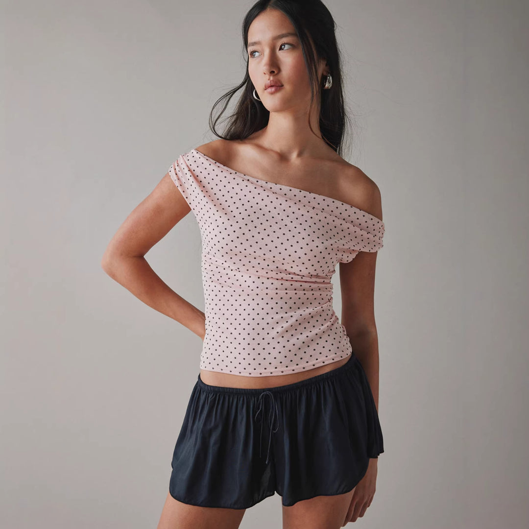 Damer Off-Shoulder Top med figurvenlig snit Skovae