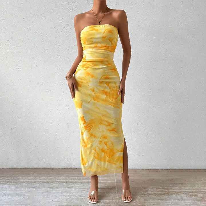 Stilla | Højtaljet Slim Fit Slids Strapless Bodycon Nederdel