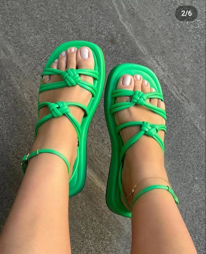 Dame sandaler med innovativt knude-design og skridsikker sål Stilla