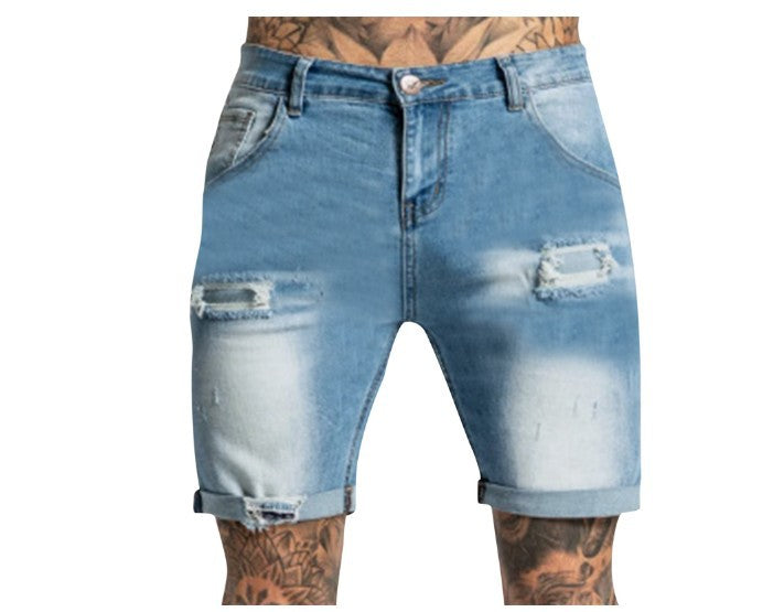 Herrer Destroyed Jeansshorts Skovae