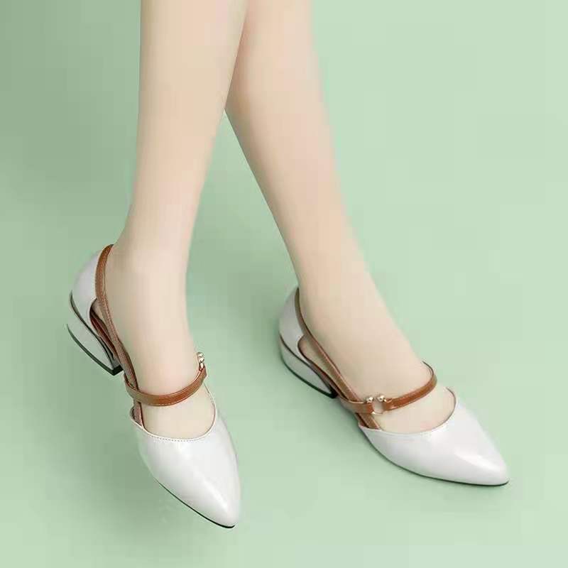 Dame Elegante Slingbacks med spids tå og stabil hælkonstruktion Stilla